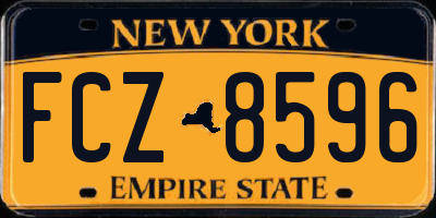 NY license plate FCZ8596