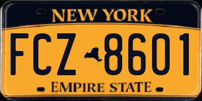 NY license plate FCZ8601