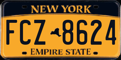 NY license plate FCZ8624