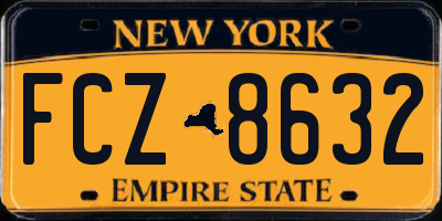 NY license plate FCZ8632