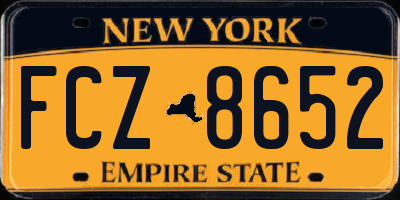 NY license plate FCZ8652