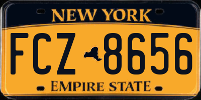 NY license plate FCZ8656