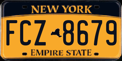 NY license plate FCZ8679