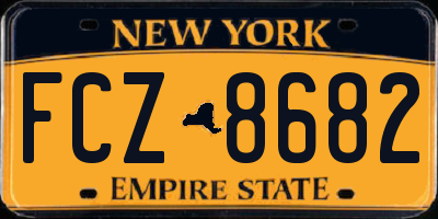 NY license plate FCZ8682
