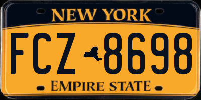 NY license plate FCZ8698