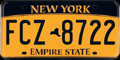 NY license plate FCZ8722