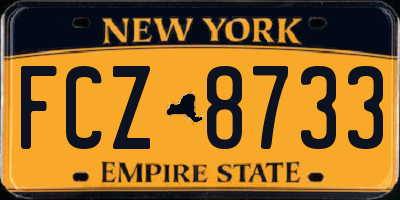 NY license plate FCZ8733