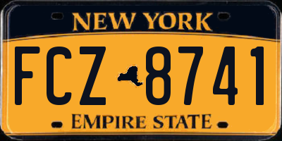 NY license plate FCZ8741