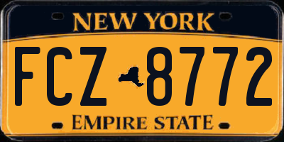 NY license plate FCZ8772