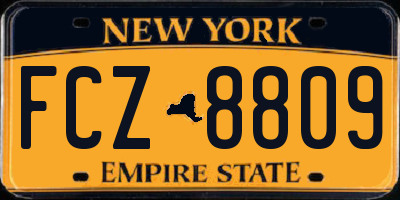 NY license plate FCZ8809