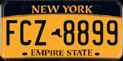 NY license plate FCZ8899