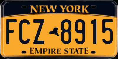 NY license plate FCZ8915