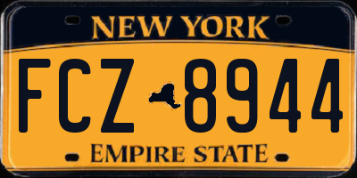 NY license plate FCZ8944