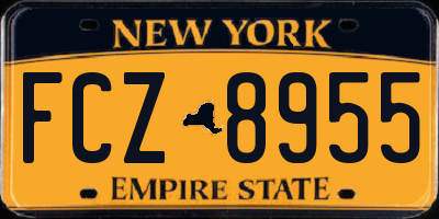 NY license plate FCZ8955