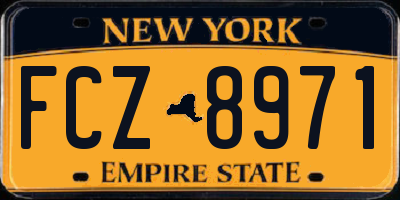 NY license plate FCZ8971