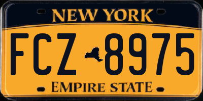 NY license plate FCZ8975