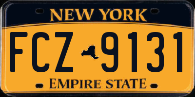 NY license plate FCZ9131
