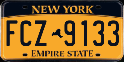 NY license plate FCZ9133