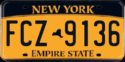NY license plate FCZ9136