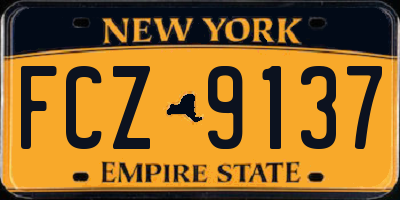 NY license plate FCZ9137
