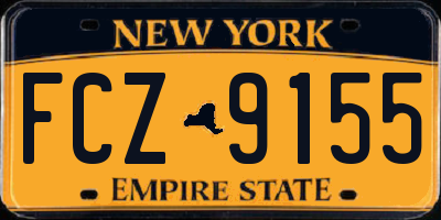 NY license plate FCZ9155