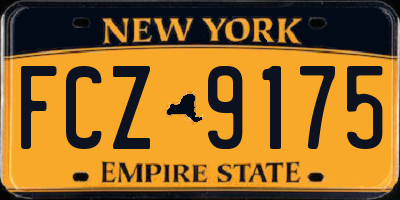 NY license plate FCZ9175