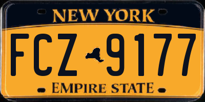 NY license plate FCZ9177