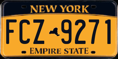 NY license plate FCZ9271