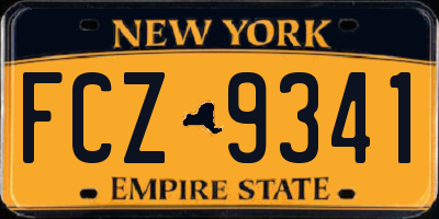 NY license plate FCZ9341