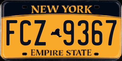 NY license plate FCZ9367