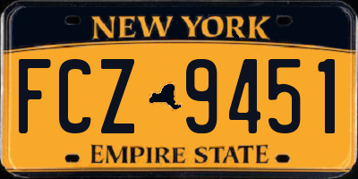 NY license plate FCZ9451
