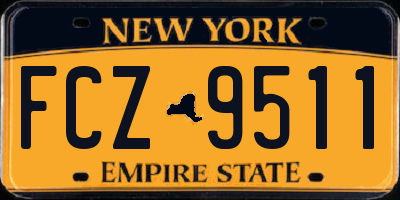 NY license plate FCZ9511