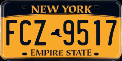 NY license plate FCZ9517
