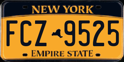 NY license plate FCZ9525