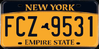 NY license plate FCZ9531