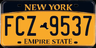 NY license plate FCZ9537
