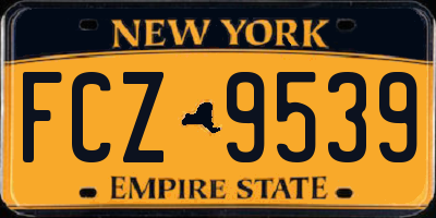 NY license plate FCZ9539