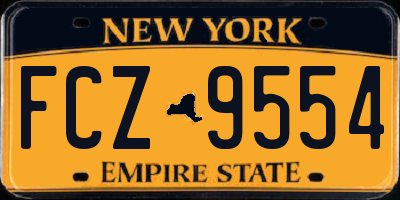 NY license plate FCZ9554