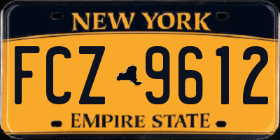 NY license plate FCZ9612