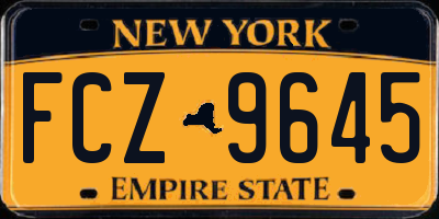 NY license plate FCZ9645