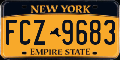 NY license plate FCZ9683