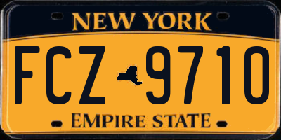 NY license plate FCZ9710