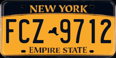 NY license plate FCZ9712