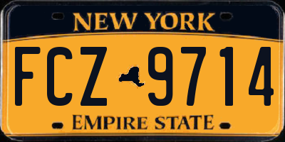 NY license plate FCZ9714