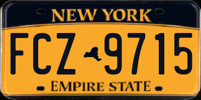 NY license plate FCZ9715