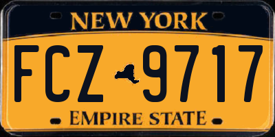 NY license plate FCZ9717