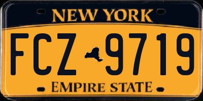 NY license plate FCZ9719