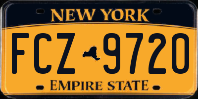 NY license plate FCZ9720