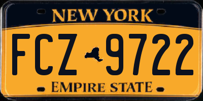 NY license plate FCZ9722