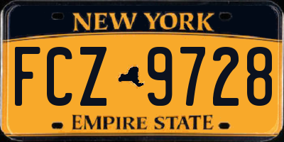 NY license plate FCZ9728